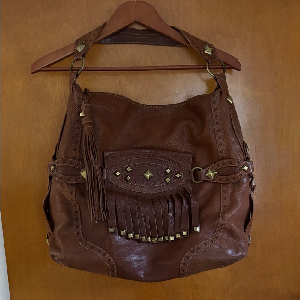 Elegant Brown Leather Handbag